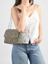 Cross Body Tas Moon Linnen Vanessa bruno Groen moon 70V40329-vue-porte