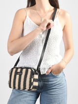 Sac Bandouli�re Mini Osier Italie Lancaster Multicolore mini osier italie 71-vue-porte