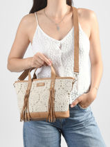 Handtas Antibes Katoen Les tropeziennes Beige antibes TZ01-vue-porte
