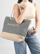 Sac Port� �paule Plage Polyester Gerard pasquier Noir plage P26095-vue-porte