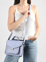 Cross Body Tas Melle George Lavande Leder Paul marius Blauw lavande GEORGLAV-vue-porte