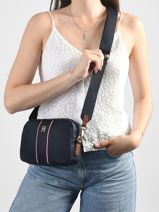 Sac Bandouli�re Popette Nylon Tommy hilfiger Bleu popette AW17710-vue-porte