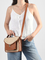 Sac Bandouli�re Malle George Raphia Et Cuir Paul marius Beige raphia GEORGRAP-vue-porte