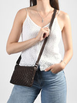Sac Bandouli�re Heritage Cuir Biba Marron heritage KA9-vue-porte