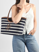 Schoudertas Th Elevated Summer Tommy hilfiger Blauw th elevated summer AW18400-vue-porte