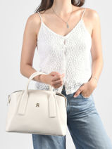 Sac Port� Main Th Essential Polyester Tommy hilfiger Beige th essential AW18532-vue-porte