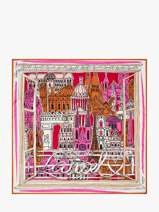 Zijden Sjaal 90x90 Paris Lancel Roze 150 ans A14138