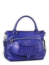 Handtas Soft Croco Nova Leder Lancaster Blauw soft vintage nova 5767