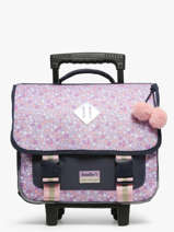 Rugzak Op Wieltjes 2 Compartimenten Milky kiss Violet blossoming beauty 1472
