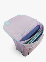 Cartable 2 Compartiments Lilo & stitch Violet spring smiles 1726-vue-porte