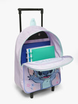 Sac A Dos � Roulettes 1 Compartiment Lilo & stitch Violet spring smiles 2105-vue-porte