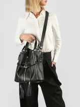 Sac Port� Main 150 Ans Lancel Noir 150 ans A14098-vue-porte
