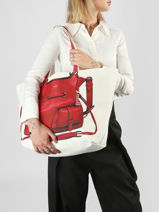 Schoudertas 150 Ans Lancel Rood 150 ans A14372-vue-porte
