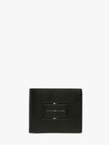 Portefeuille Cuir Tommy hilfiger Noir th foundation AM14506