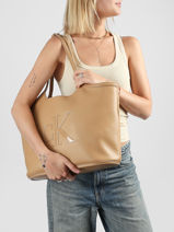 Schoudertas Bold Calvin klein jeans Beige bold 4F3562G-vue-porte