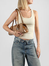Sac Port� �paule Emblem Calvin klein jeans Beige emblem 4F3744G-vue-porte