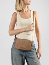 Cross Body Tas Emblem Jacquard Calvin klein jeans Beige emblem jacquard 4F3533G-vue-porte