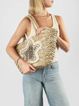 Sac Port� �paule Straw Paille Miniprix Beige straw B468-vue-porte