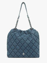 Sac Port� �paule Th Feminine  Coton Tommy hilfiger Bleu th feminine  AW18866