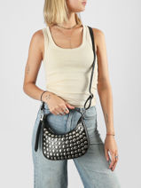 Cross Body Tas Gloss Miniprix Zwart gloss F9921-vue-porte