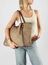 Sac Port� �paule St Tropez Miniprix Beige st tropez C1101-vue-porte