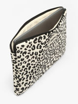 Laptophoes Met 13" Laptopvak Hindbag Beige leopard LE-vue-porte