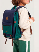 Rugzak 2 Compartimenten Cabaia Blauw school L-vue-porte