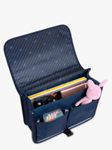 Cartable 2 Compartiments Cabaia Violet school S-vue-porte