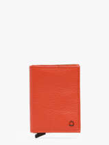 Porte-cartes Cuir Etrier Orange madras EMAD5020