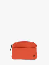 Porte-monnaie Cuir Madras Etrier Orange madras EMAD339