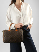 Sac � Main Second Life Louis vuitton Marron second life VI0912-vue-porte