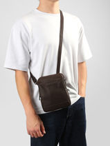 Sac Bandouli�re Arthur & aston Marron arsene 6-vue-porte