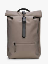 Rolltop Rucksack - Rugzak 1 Compartiment Met 14" Laptopvak Rains Beige city 13320