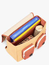 Boekentas 1 Compartiment Hello hossy Beige cool kids P6-vue-porte