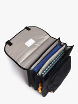 Cartable Cedar 2 Compartiments Stones and bones Noir boys B-vue-porte