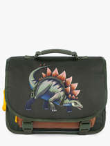 Cartable 2 Compartiments Stones and bones Vert boys B