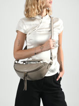Cross Body Tas S Origami Leder Lancel Grijs origami A12527-vue-porte