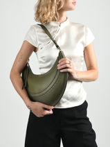 Schoudertas M Met Rits Hoboh�me Leder Lancel Groen hoboheme A14217-vue-porte