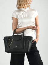 Handtas Thea Leder Lancel Zwart thea A14222-vue-porte