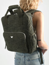 Sac � Dos 1 Compartiment Roxy Vert back to school RJBP4994-vue-porte