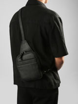 Cross Body Tas Etrier Zwart spider ESPI711M-vue-porte