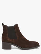 Bottines � Talon En Cuir Tamaris Marron women 41
