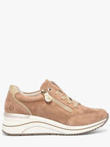 Sneakers Semelle Compens�e En Cuir Remonte Beige women 64
