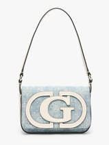 Sac Port� �paule Ruby Coton Guess Bleu ruby DG974019