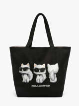 Schoudertas K Ikon Katoen Karl lagerfeld Zwart k ikon B3W50017