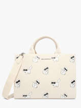 Handtas K Ikon Katoen Karl lagerfeld Beige k ikon B3W50064