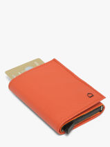 Porte-cartes Cuir Etrier Orange madras EMAD5020-vue-porte