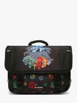 Cartable 2 Compartiments Lego Noir ninjago ninja skills 26