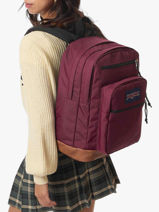 Sac � Dos 2 Compartiments + Pc 15" Jansport Rouge backpack EA5BAK-vue-porte