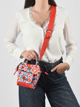 Cross Body Tas Nano Bag 1 Compartiment Cabaia Rood adventurer NANOBAG-vue-porte